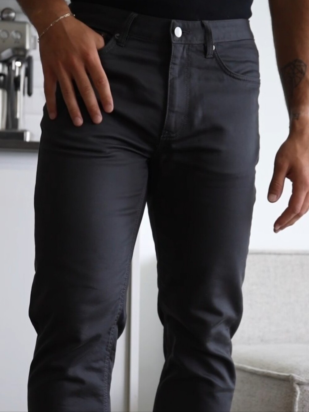 NWT Quince Comfort Stretch Traveler Pants Straight Black 32x32